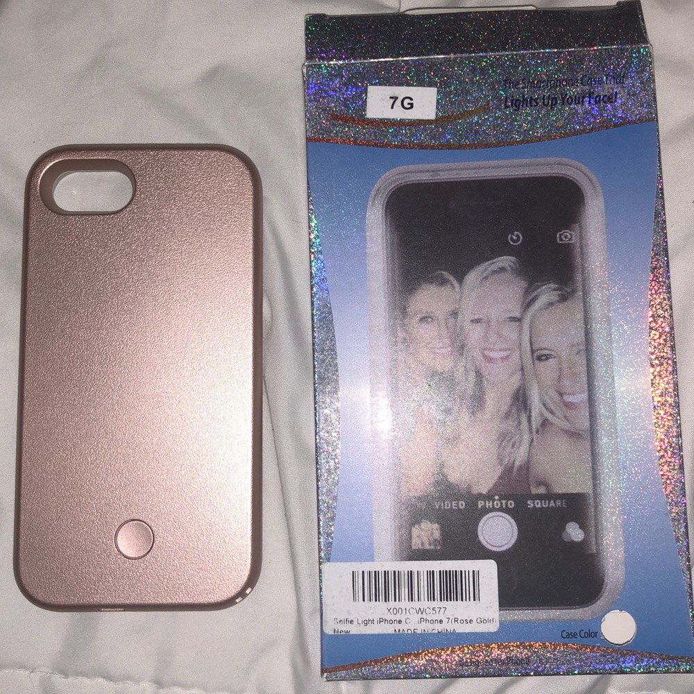 Selfie Light iPhone 7 case (Rose Gold)
